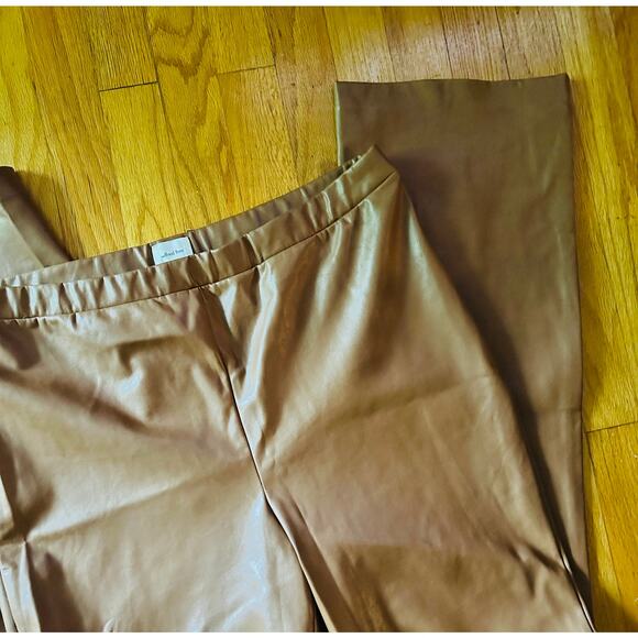 Aritzia Wilfred Free Vegan Leather Boot Cut Pants - Picture 1 of 5